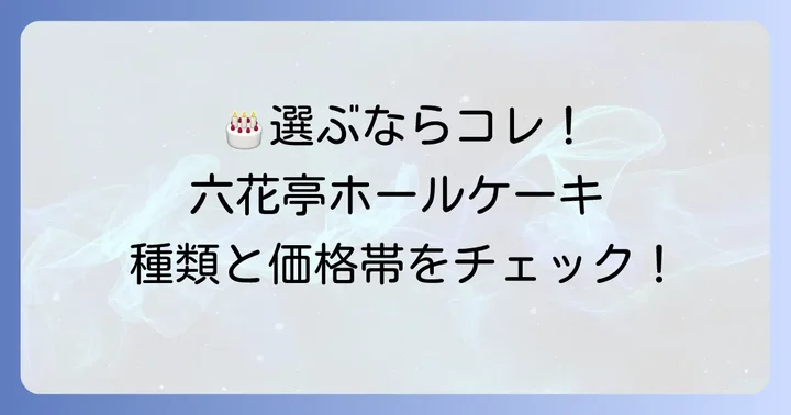 六花亭ホールケーキの種類と価格帯