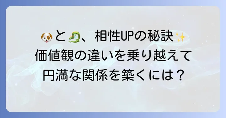 戌年と辰年の関係をより良くするためのコツ