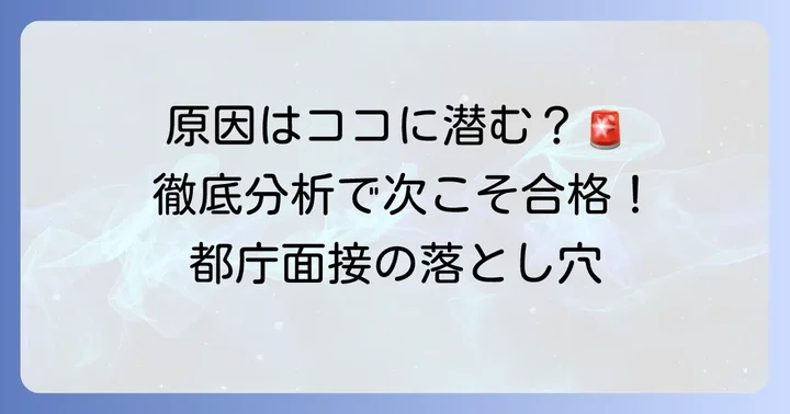 なぜ都庁面接に落ちてしまったのか?主な原因を徹底分析