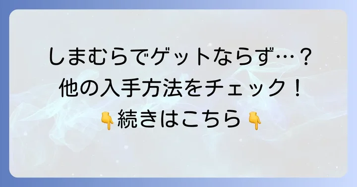 しまむらで買えなかった場合の選択肢！他の購入方法
