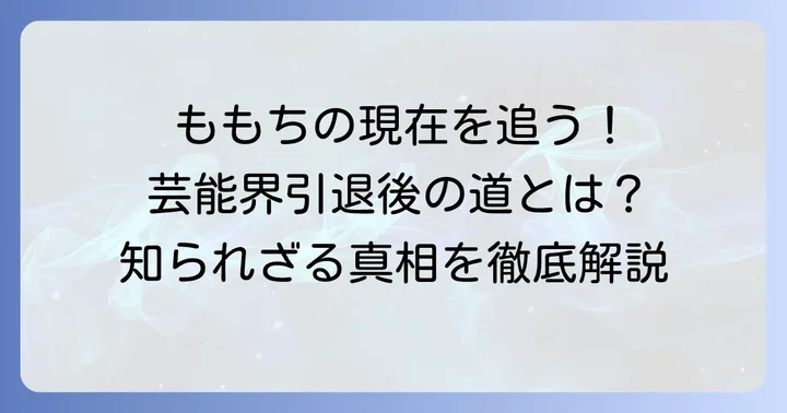嗣永桃子さんの芸能界引退から現在までの道のり