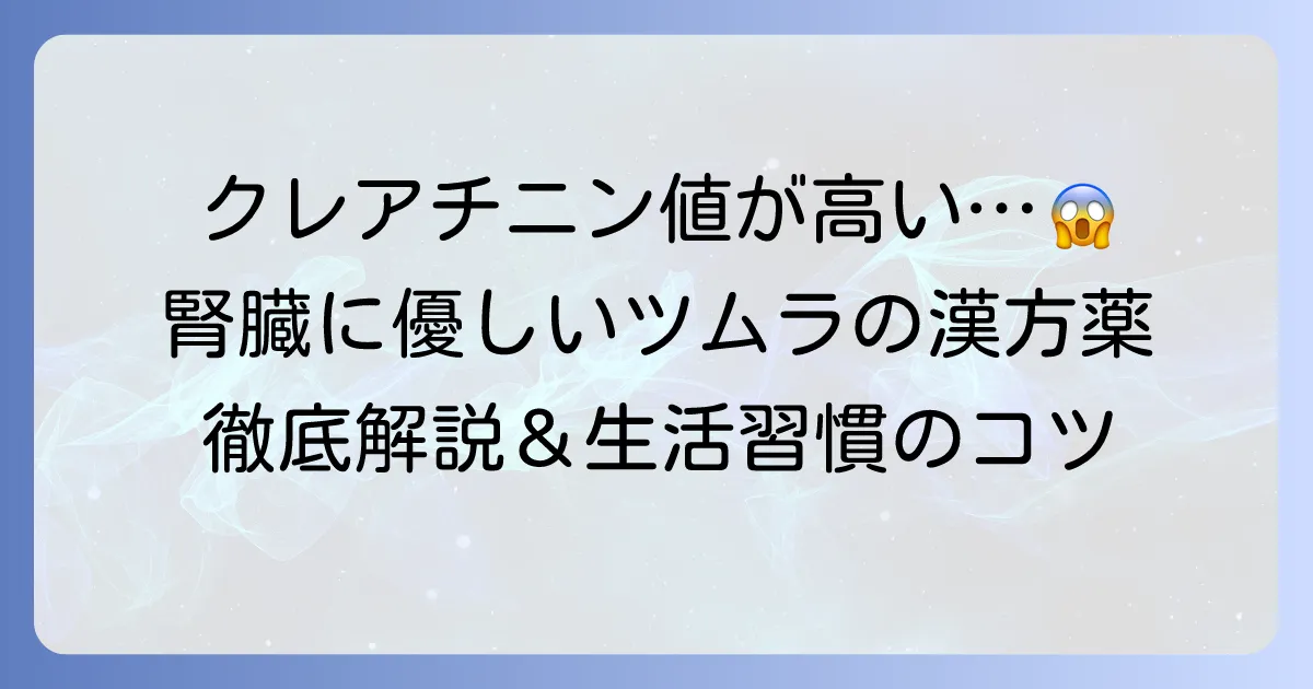 クレアチニンとツムラの漢方薬：腎臓の健康維持と注意点を徹底解説