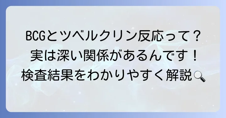 BCG接種とツベルクリン反応の関係