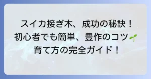 スイカの接ぎ木の仕方：徹底解説！初心者でも成功するための方法とコツ