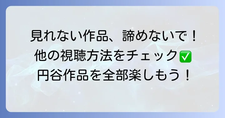 円谷イマジネーションで見れない作品を視聴するための代替方法