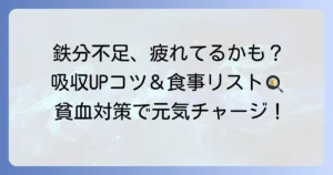 鉄分を効率よく摂れる食べ物を徹底解説！貧血対策と吸収を高めるコツ