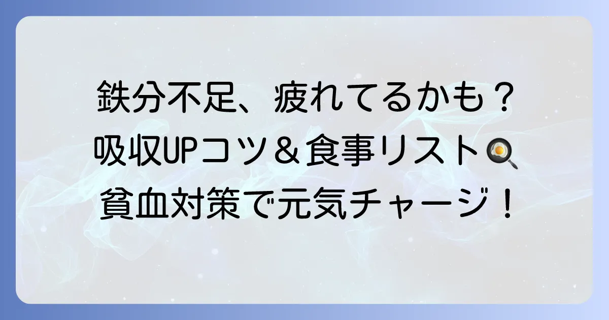 鉄分を効率よく摂れる食べ物を徹底解説!貧血対策と吸収を高めるコツ