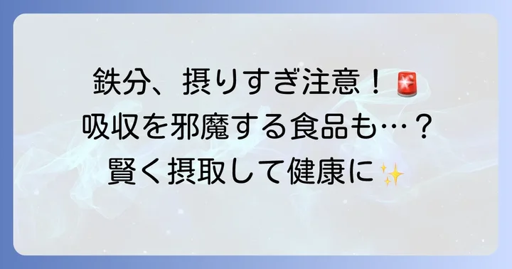 鉄分摂取で気をつけたいポイント