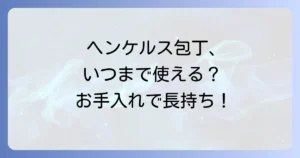 ヘンケルス包丁の寿命を延ばす！長持ちさせる手入れと買い替え時期を徹底解説