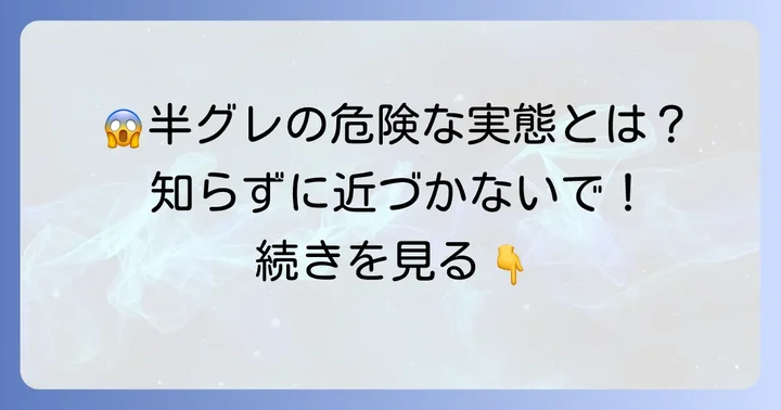 半グレ集団が社会に与える影響と個人が直面する危険性