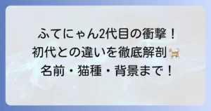 ふてにゃん二代目の正体と初代との違いを徹底解説！名前や猫種、登場背景まで