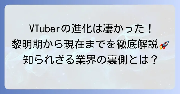VTuberの歴史と進化の道のり