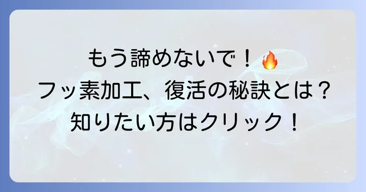 フッ素加工フライパンの「復活」はどこまで可能？