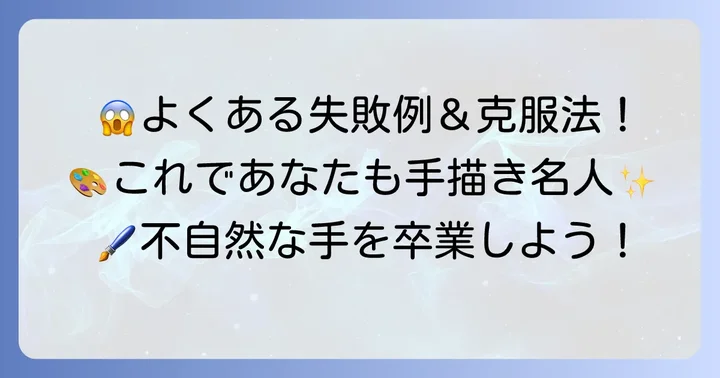 手の描き方でよくある間違いと改善策