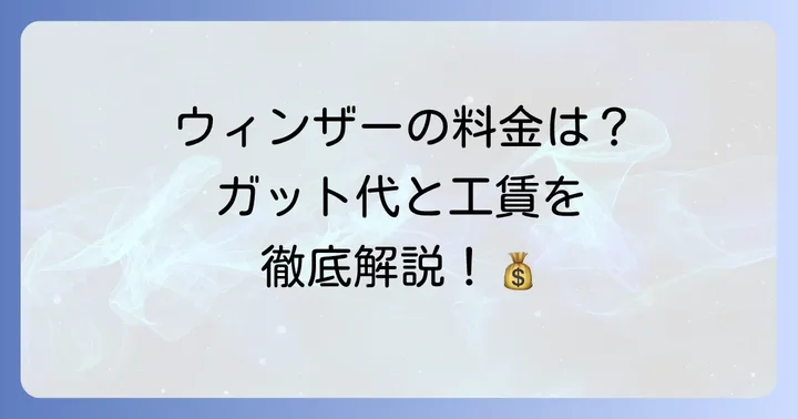 ウィンザーのガット張り替え料金体系を詳しく解説