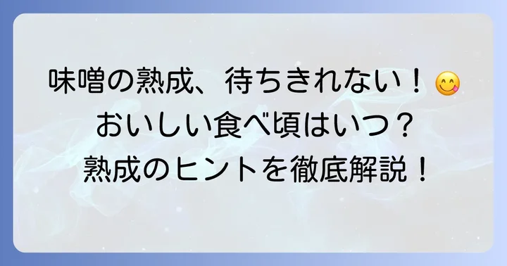 ジップロックで保存した手作り味噌の熟成と食べ頃