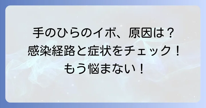 手のいぼの原因と感染経路、症状について