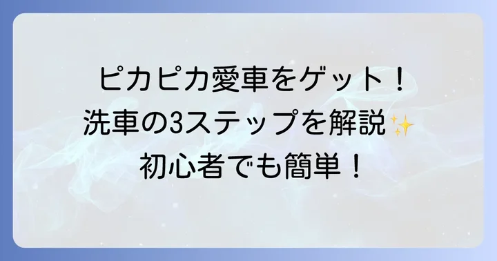 手洗い洗車の基本的な進め方