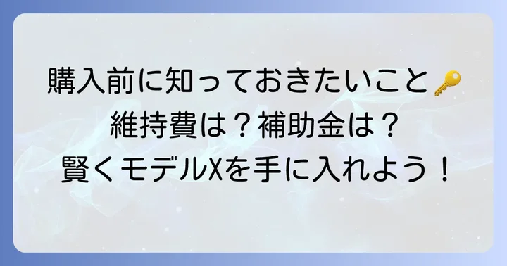 モデルXの購入前に知っておきたいこと