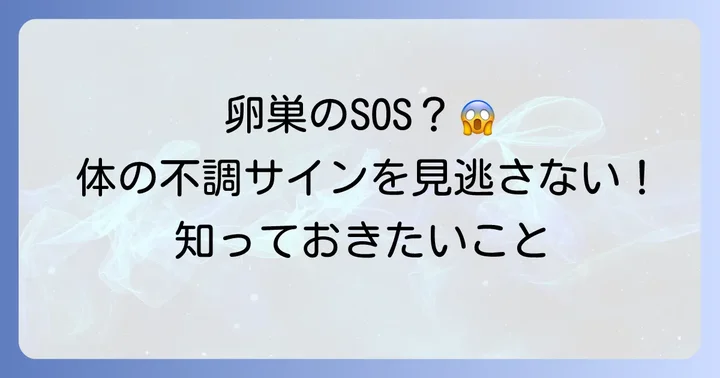 卵巣の働きと不調が体に与える影響