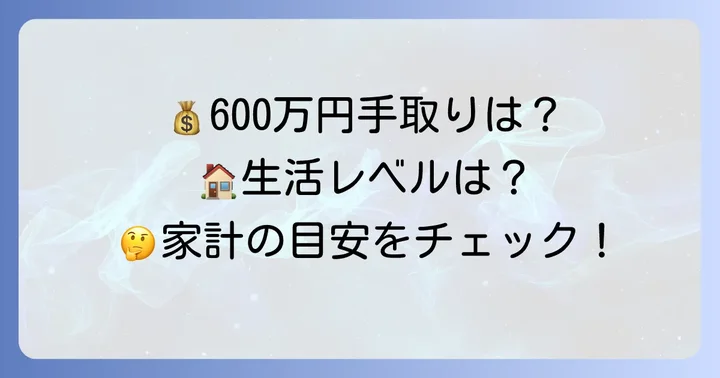 年俸600万の手取りで実現できる生活レベルと家計の目安