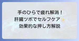 肝臓の疲れを手のひらのツボで癒す！効果的な押し方と注意点