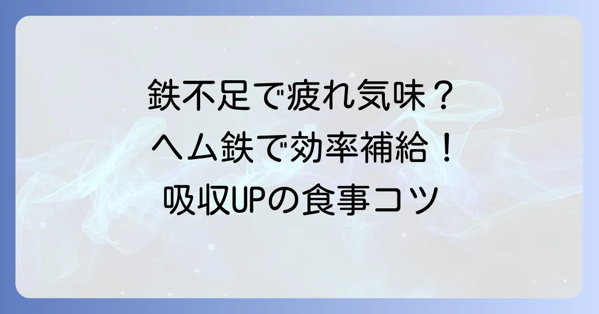 ヘム鉄を多く含む食べ物で効率的に鉄分補給！吸収率を高める食事のコツを徹底解説