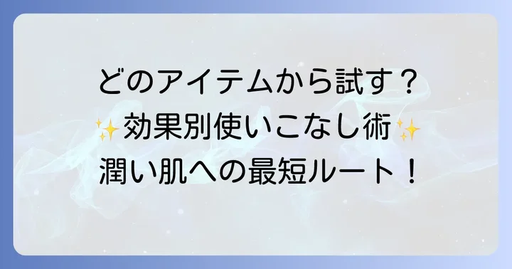 【アイテム別】スーパーヒアルロンの使い方を深掘り