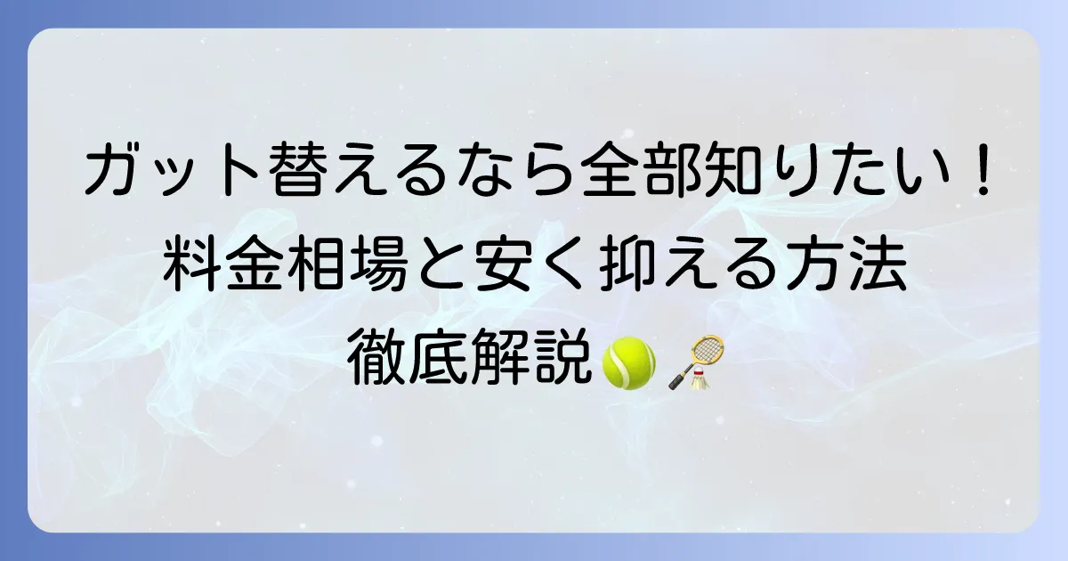 ガット張替えの値段の全て！テニス・バドミントンの料金相場と安く抑える方法を徹底解説