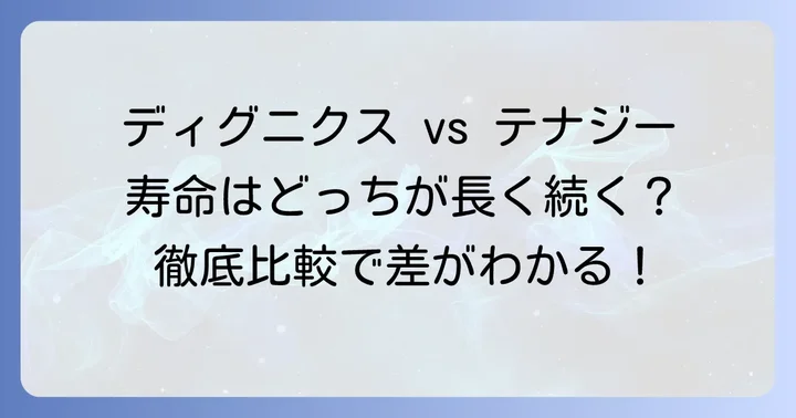 テナジー05とディグニクス05の寿命比較