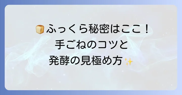 柔らかいパンを作る手ごねのコツと発酵の見極め