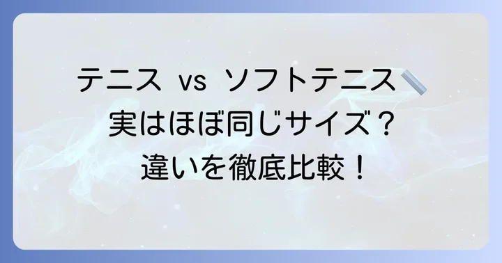 硬式テニス コートとの大きさの違いを比較