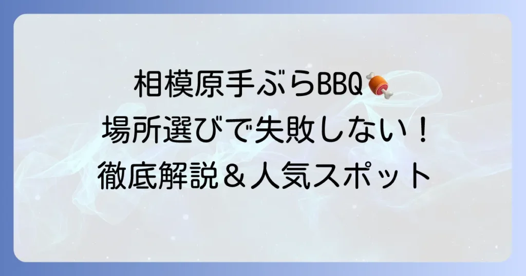 相模原で手ぶらバーベキューを徹底解説！おすすめスポットと失敗しない選び方
