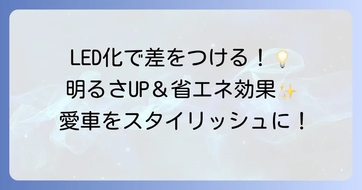 テールランプのLED化について