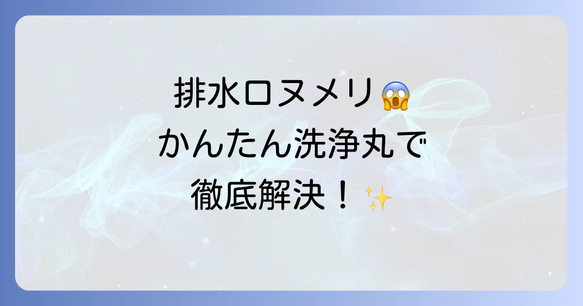 かんたん洗浄丸の使い方を徹底解説！家中の排水口を清潔にする方法と注意点