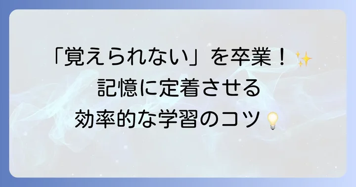 記憶に定着させる！単語帳の基本的な使い方と学習サイクル