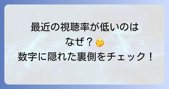 近年の大河ドラマ視聴率の推移と傾向
