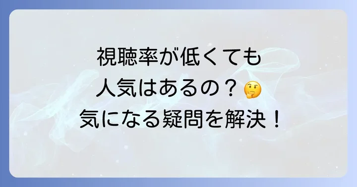 大河ドラマの視聴率に関するよくある質問