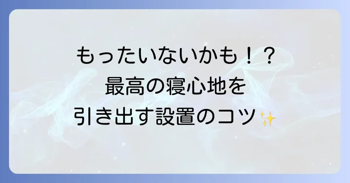 トゥルースリーパーの基本的な使い方と設置方法