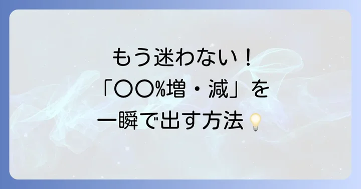 パーセントの増減を電卓で計算するコツ