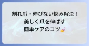 爪を健康に美しく伸ばしていくためのケア方法と生活習慣のコツ