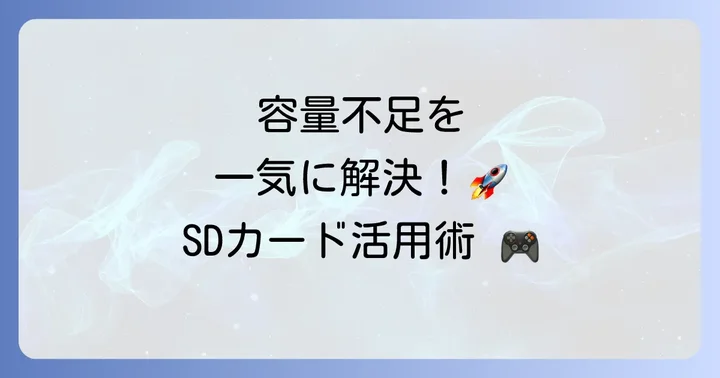 容量不足を解決！SDカードを活用したソフトの入れ方