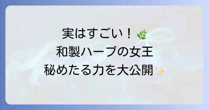 乾燥よもぎの秘めたる力とは？その魅力と効能を深掘り