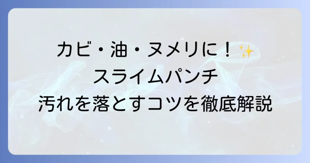 スライムパンチの使い方を徹底解説！カビ・油汚れ・ヌメリを落とすコツと注意点