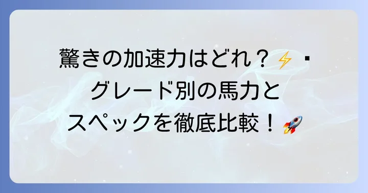 テスラモデル3の馬力はどれくらい？グレード別の詳細スペック