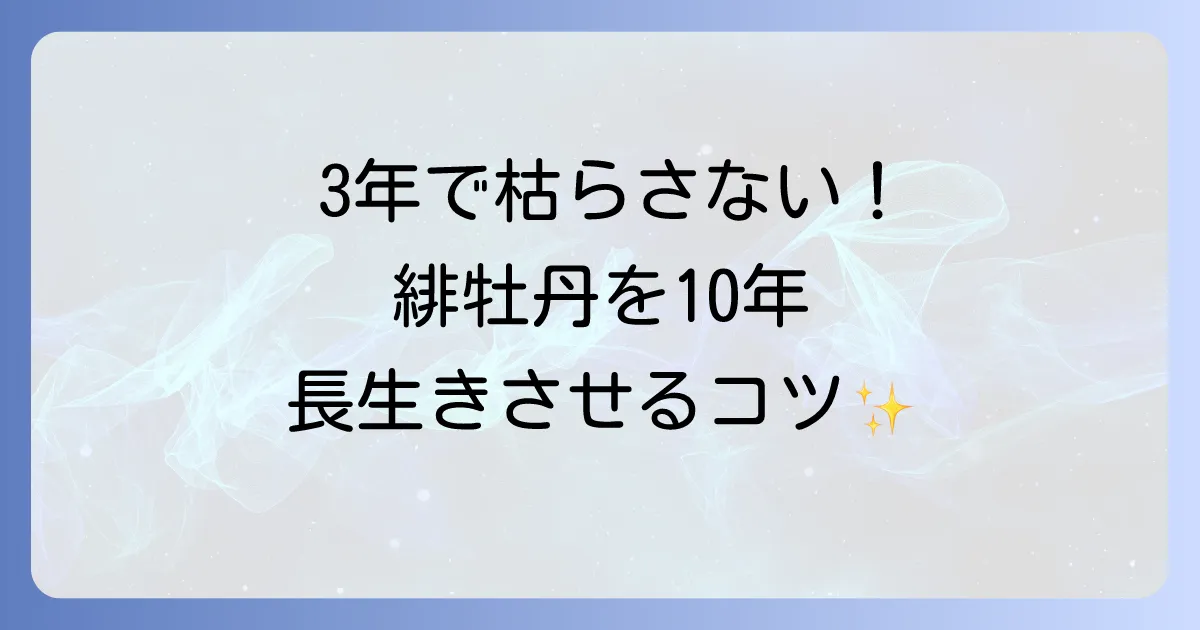 緋牡丹の寿命を延ばす育て方と長生きさせる管理のコツを徹底解説！