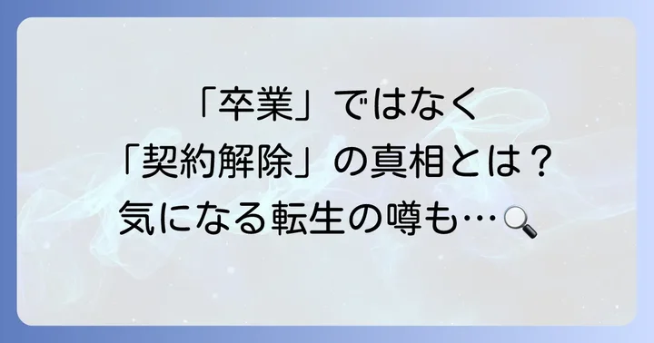 契約解除の背景とファンの反応
