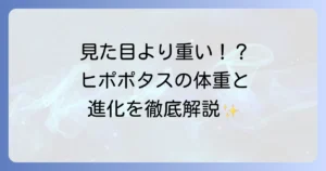 ヒポポタスの体重は何キロ？図鑑データから進化まで徹底解説！