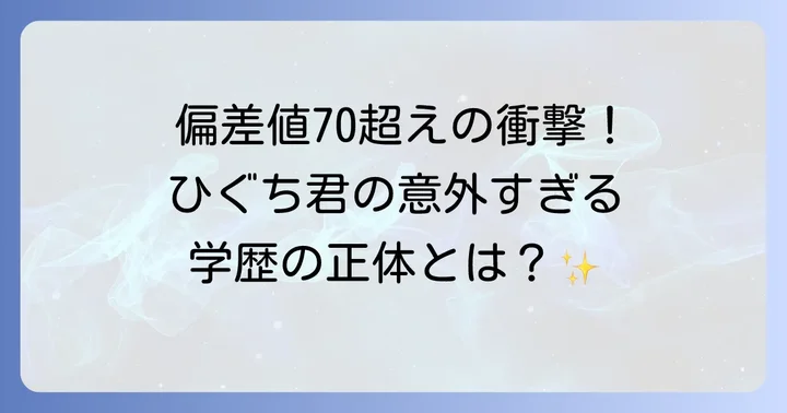 髭男爵ひぐち君のプロフィールと基本的な学歴
