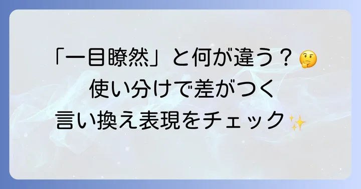 「火を見るより明らか」の類語や言い換え表現